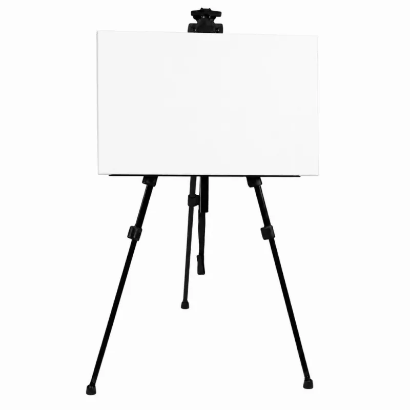 LEAN Metalowa sztaluga plenerowa, trójnóg, regulowana, czarne etui, 158CM