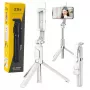 LEAN Selfie Stick Tripod Phone Remote Control Bluetooth Holder ZS8 White