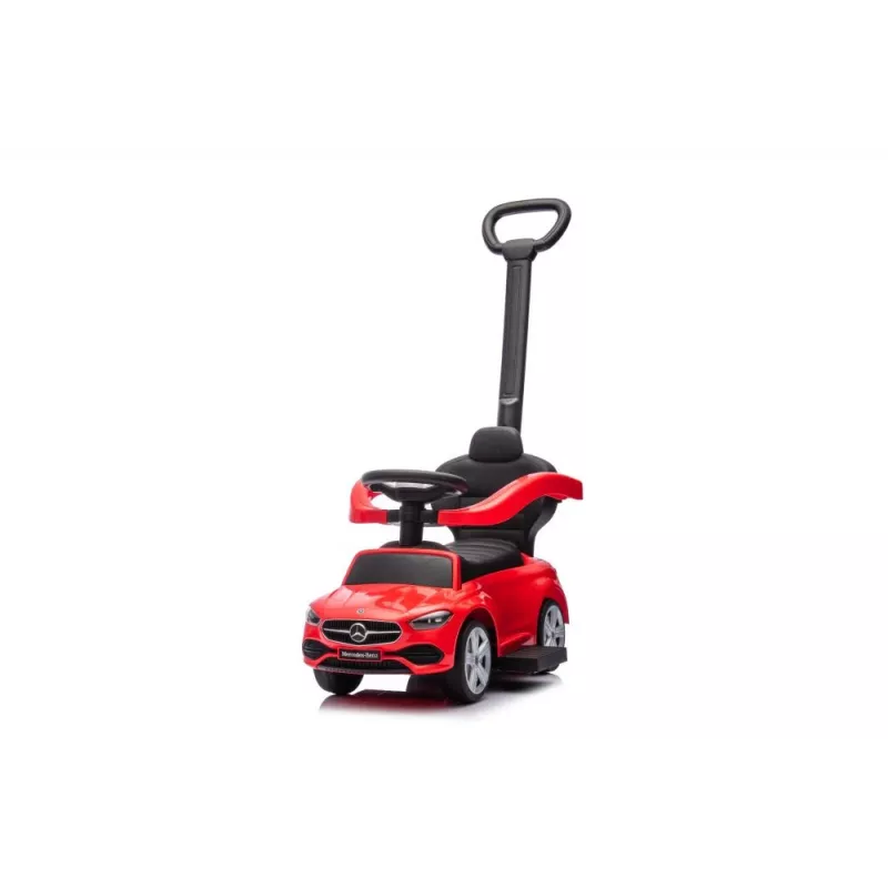 LEAN TOYS Jeździk z rączką Mercedes 3w1 Czerwony