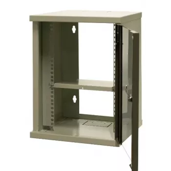 EMITER EM/SOHO-9U 10 inch szafa sieciowa 9U do montażu naściennego ze szklanymi drzwiami, 325×330×445 mm, czarna