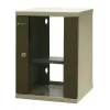 EMITER EM/SOHO-9U 10 inch szafa sieciowa 9U do montażu naściennego ze szklanymi drzwiami, 325×330×445 mm, czarna