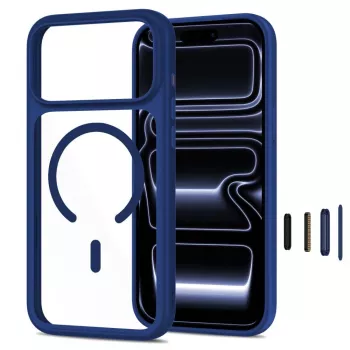 TECH-PROTECT MAGONE MAGSAFE CC + GLASS 2-PACK IPHONE 17 PRO MAX / 18 PRO MAX GŁĘBOKI NIEBIESKI/PRZEZROCZYSTY