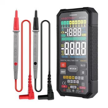 Habotest HT127B Cyfrowy Uniwersalny Multimetr True RMS 6000 Counts Auto Ranging z NCV i Temperaturą