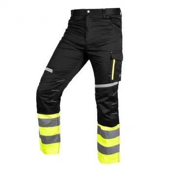 NEO TOOLS 81-795-S Spodnie ostrzegawcze czarno-żółte rozmiar S