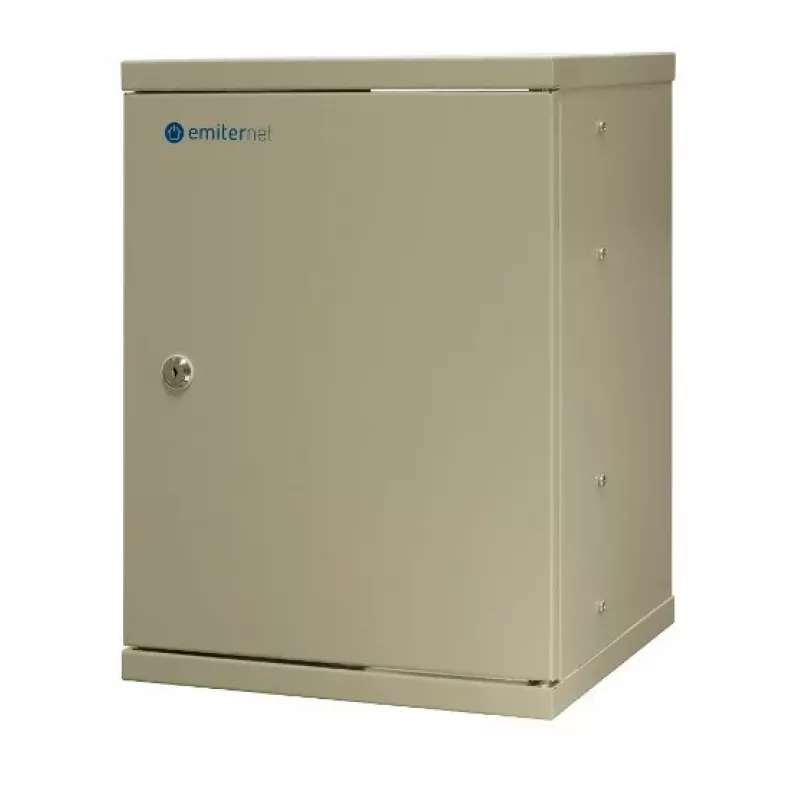 EMITER EM/SH02B5412-08 Light Series szafa sieciowa 19 cali 12U do montażu naściennego, drzwi ze szkła hartowanego, 550×450×590 mm