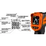 NEO TOOLS 75-276 Pirometr, Bezdotykowy Termometr Na Podczerwień z Podwójnym Wskaźnikiem Laserowym, -50°C do 880°C, 12:1 D:S, Regulowana Emisyjność, Podświetlany Wyświetlacz LCD