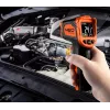 NEO TOOLS 75-276 Pirometr, Bezdotykowy Termometr Na Podczerwień z Podwójnym Wskaźnikiem Laserowym, -50°C do 880°C, 12:1 D:S, Regulowana Emisyjność, Podświetlany Wyświetlacz LCD