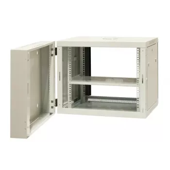 EMITER EM/AH6509 19-calowa szafa wisząca dzielona 9U z drzwiami ze szkła hartowanego, 600x550x500 mm, czarna