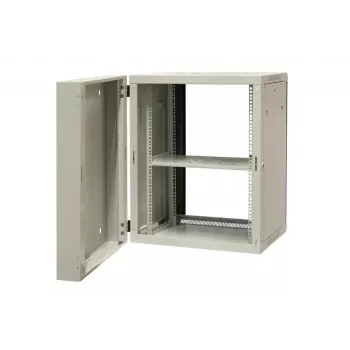 EMITER EM/AH6515 15U Szafa sieciowa ścienna 600x550x770 mm, drzwi ze szkła hartowanego, czarna