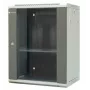 EMITERNET EM/AP6415 15U szafa sieciowa ścienna z drzwiami ze szkła hartowanego, 600x450x770 mm, czarna