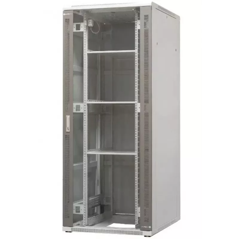 EMITER EM/SH05D-8042 Wolnostojąca szafa rack serwerowa 42U 800x1000x1980mm Czarna Szklane/Stalowe Drzwi
