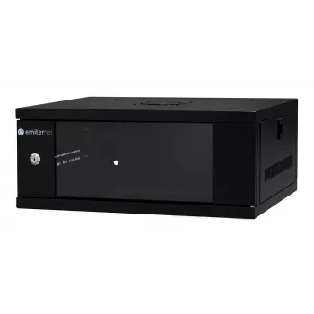 Szafa sieciowa naścienna EMITER EM/SH02B5404-08 19 cali 4U 550x450x230 mm z drzwiami szklanymi