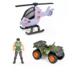 LEAN TOYS Baza badawcza Park dinozaurów Brama helikopter quad figurki odkrywca