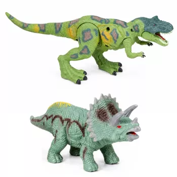 LEAN TOYS Zestaw Bazy Badawczej Dinozaurów z Figurkami Dinozaurów, Wieżą, Klatką i Akcesoriami