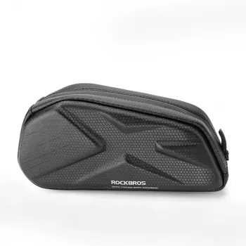 Torba rowerowa Rockbros, usztywniona, na ramę, na górną rurę 1,4 l – czarna