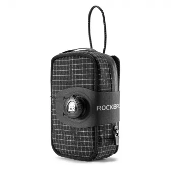 Torba podsiodłowa Rockbros P010 wielofunkcyjna z uchwytem na bidon - czarna