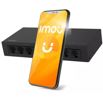 IMOU SF108 8-portowy niezarządzalny przełącznik Fast Ethernet Desktop, obudowa metalowa, 10/100 Mbps, Plug and Play