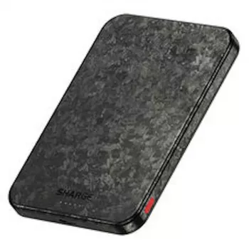 SHARGE CarbonMag 5K Powerbank, 15W Qi, 20W USB-C - 5.000mAh, czarny