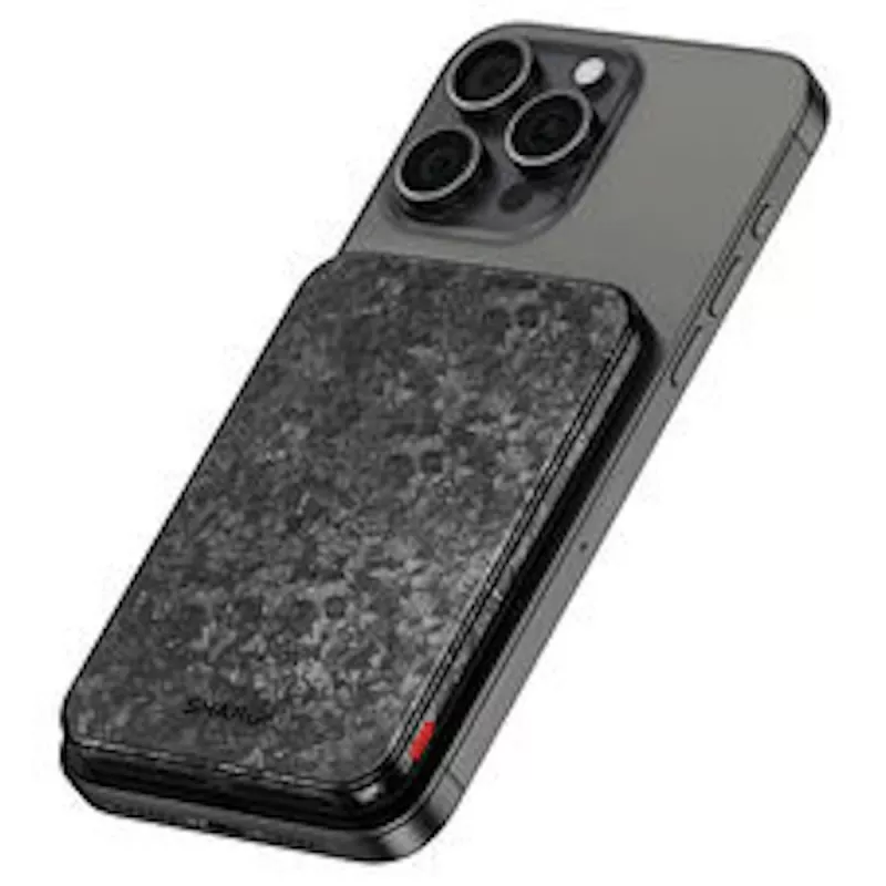 SHARGE CarbonMag 5K Powerbank, 15W Qi, 20W USB-C - 5.000mAh, czarny