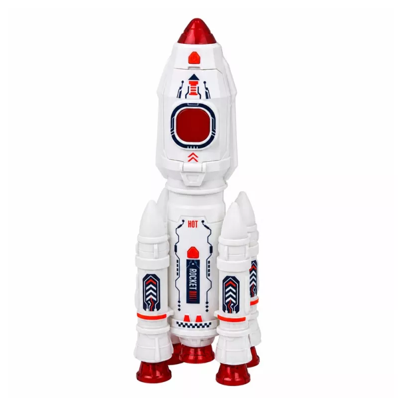 LEAN TOYS Zestaw Kosmiczny Rakiety Prom Astronauci Moduł Światła Dźwięki