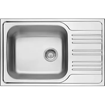 DEANTE ZEX 311B Zlew stalowy 1-komorowy z ociekaczem, stal nierdzewna, odwracalny, 780x435 mm