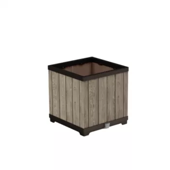 KETER Deco Kwadratowa Doniczka Ashwood Doniczka Kwiatowa