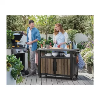 Stół grillowy KETER Deco Unity XL 207L orzechowy