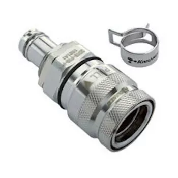Koolance QDT3 Viton złącze szybkozłączne, żeńskie, do montażu panelowego - 10 mm ID (3/8 cala)