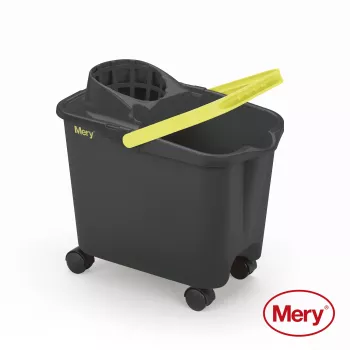 MERY Wiadro 14L z nasuwanymi kółkami szare