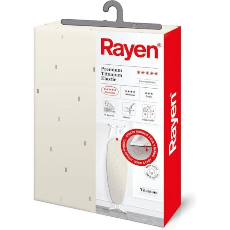 RAYEN Premium elastyczne pokrycie deski do prasowania z tytanem 127x51cm