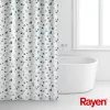 RAYEN Zasłona prysznicowa 180x200cm biało-niebieska, poliester
