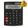 Kalkulator półbiurkowy REBELL RE-8118-12 BX, 12-cyfrowy wyświetlacz LCD pod kątem, zasilanie solarne i bateryjne, czarny