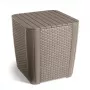 KETER Stół ogrodowy/skrzynia do przechowywania Luzon Flat Wicker beżowy
