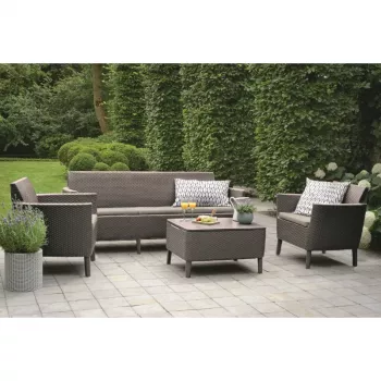 KETER Zestaw mebli ogrodowych Salemo 3 Seater Set beżowy