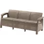 KETER Corfu Love Seat Max beżowa trzyosobowa sofa ogrodowa