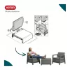 Zestaw mebli ogrodowych KETER Scandi Linea Balcony Set, kolor kamykowy szary/jasny beż