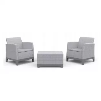 KETER Zestaw mebli ogrodowych Scandi Forma Balcony Set jasnoszary/ciepły szary stalowy