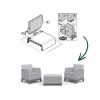 KETER Zestaw mebli ogrodowych Scandi Forma Balcony Set jasnoszary/ciepły szary stalowy
