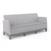 KETER Sofa ogrodowa dwuosobowa Scandi Form 3-osobowa sofa jasnoszara/ciemnoszara stalowa