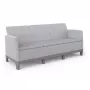 KETER Sofa ogrodowa dwuosobowa Scandi Form 3-osobowa sofa jasnoszara/ciemnoszara stalowa