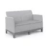 KETER Sofa ogrodowa dwuosobowa Scandi Form 2 Seater Sofa jasnoszara/ciemnoszara stalowa