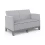 KETER Sofa ogrodowa dwuosobowa Scandi Form 2 Seater Sofa jasnoszara/ciemnoszara stalowa