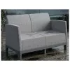 KETER Sofa ogrodowa dwuosobowa Scandi Form 2 Seater Sofa jasnoszara/ciemnoszara stalowa