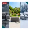 KETER Zestaw mebli ogrodowych Scandi Linea Balcony Set szary
