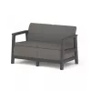 KETER Sofa ogrodowa dwuosobowa Scandi Linea 2 Seater Sofa szara