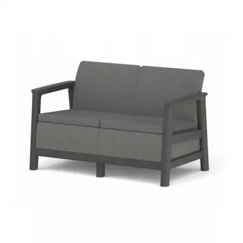 KETER Sofa ogrodowa dwuosobowa Scandi Linea 2 Seater Sofa szara