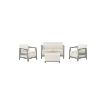 Zestaw mebli ogrodowych KETER Scandi Linea 2 Seater Set, pebble grey/sage green stone tone