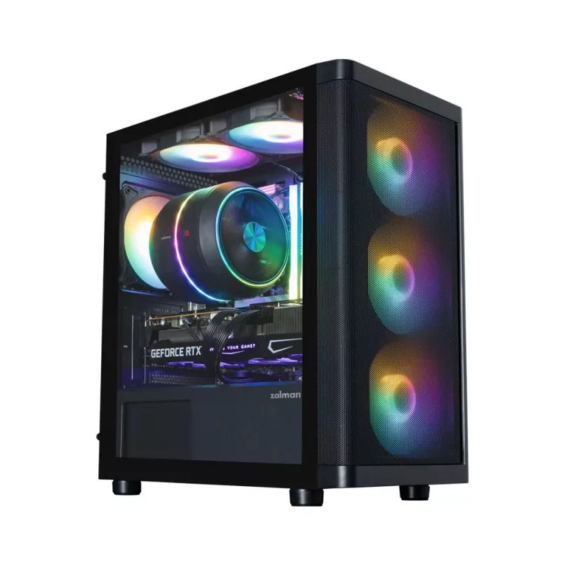 Zalman M4 SE Czarna obudowa mATX Mini Tower z 6 wentylatorami 120mm FRGB