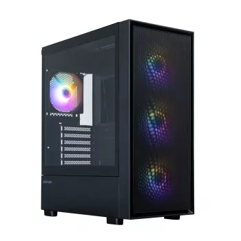 Zalman S6 Czarna obudowa ATX Mid Tower z 4 wentylatorami ARGB i hartowanym szkłem