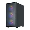 Zalman S6 Czarna obudowa ATX Mid Tower z 4 wentylatorami ARGB i hartowanym szkłem